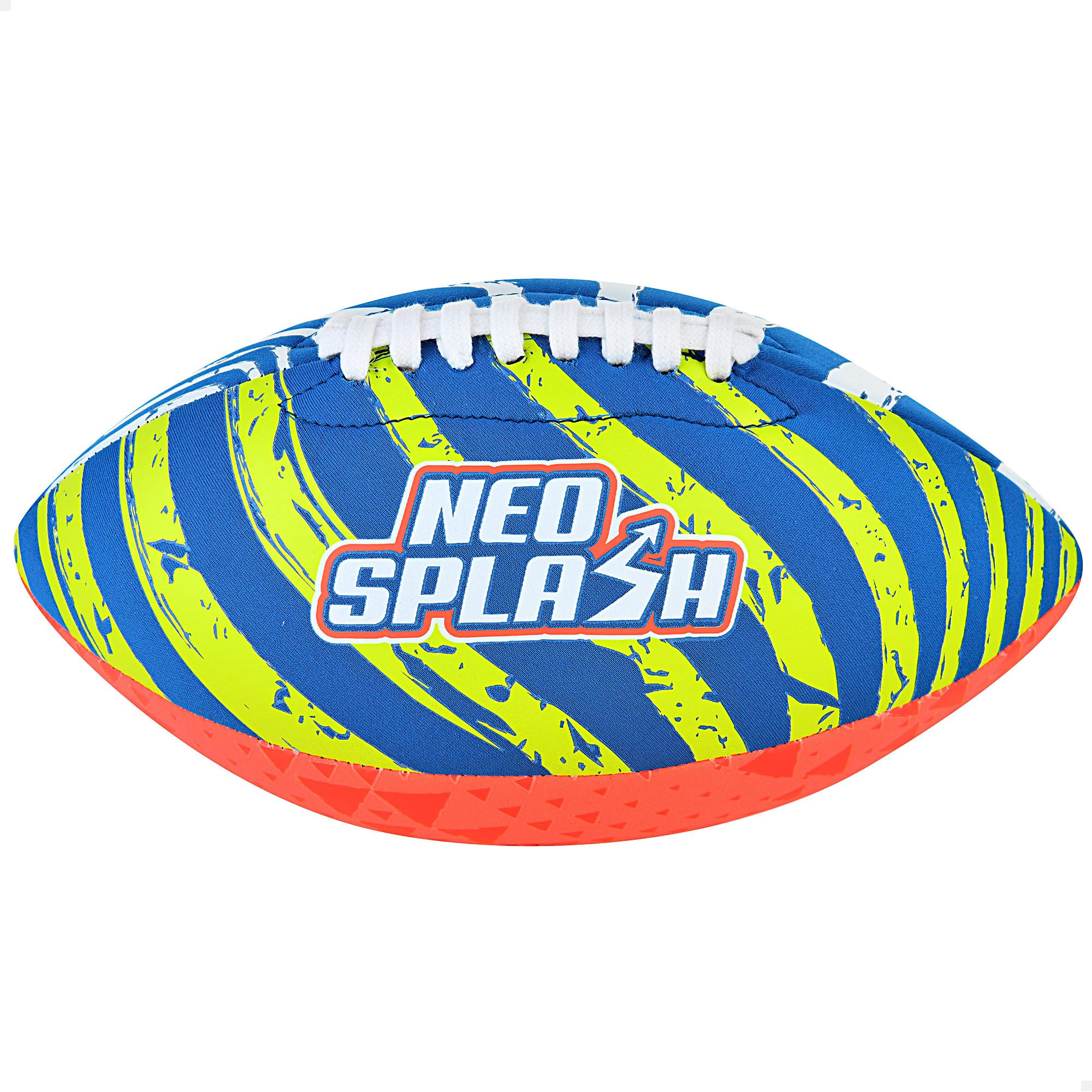 AKTIVE 54288 Neopren-Rugbyball für Wasser, 26 cm, leicht, schwimmend, wasserdicht, auffällige Farben, rutschfestes Design, optimal für Strand und Pool