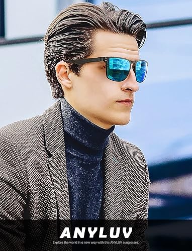 Miniatura 2 de ANYLUV Gafas de sol polarizadas para hombre con patillas de fibra de carbono mejoradas, gafas de sol de conducción de moda con protección UV