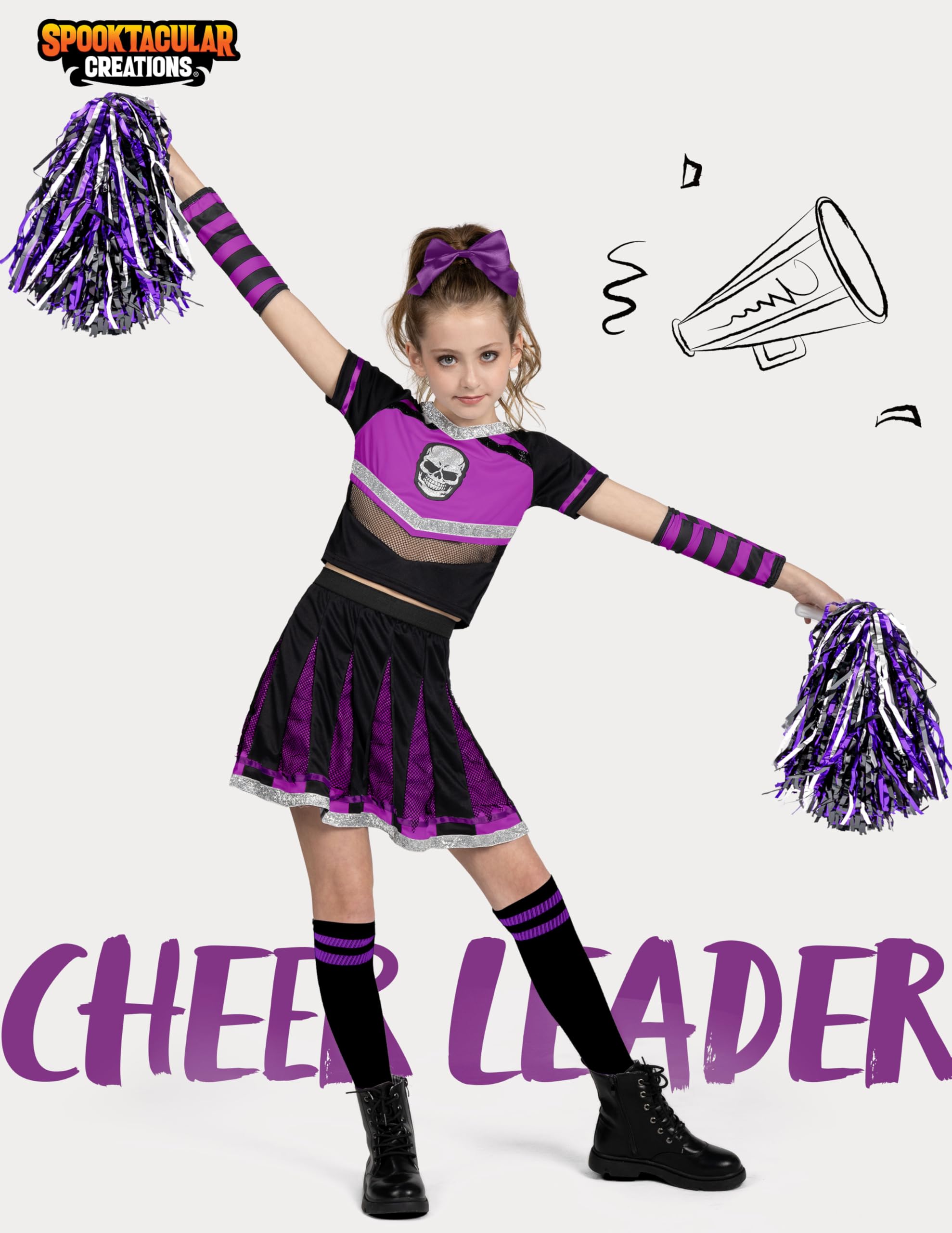 Spooktacular Creations Halloween Cheerleader Costume Girls - Image 2