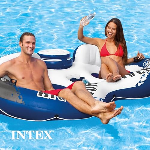 Miniatura 8 de Intex River Run II - Colchón inflable para 2 personas con hielera integrada y kit de reparación