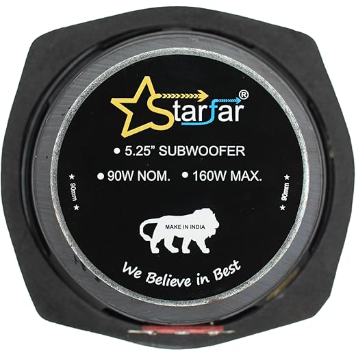 Starfar 5.25 inches Subwoofer 4Ohms/90Watts