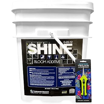 25 lb Shine by Veg + Bloom- A Hydroponic Powder that Enhances The Bloom Stage of Plant Growth. Add to Reservoir During Reproductive Plant Cycle to Maximize Crop Production.