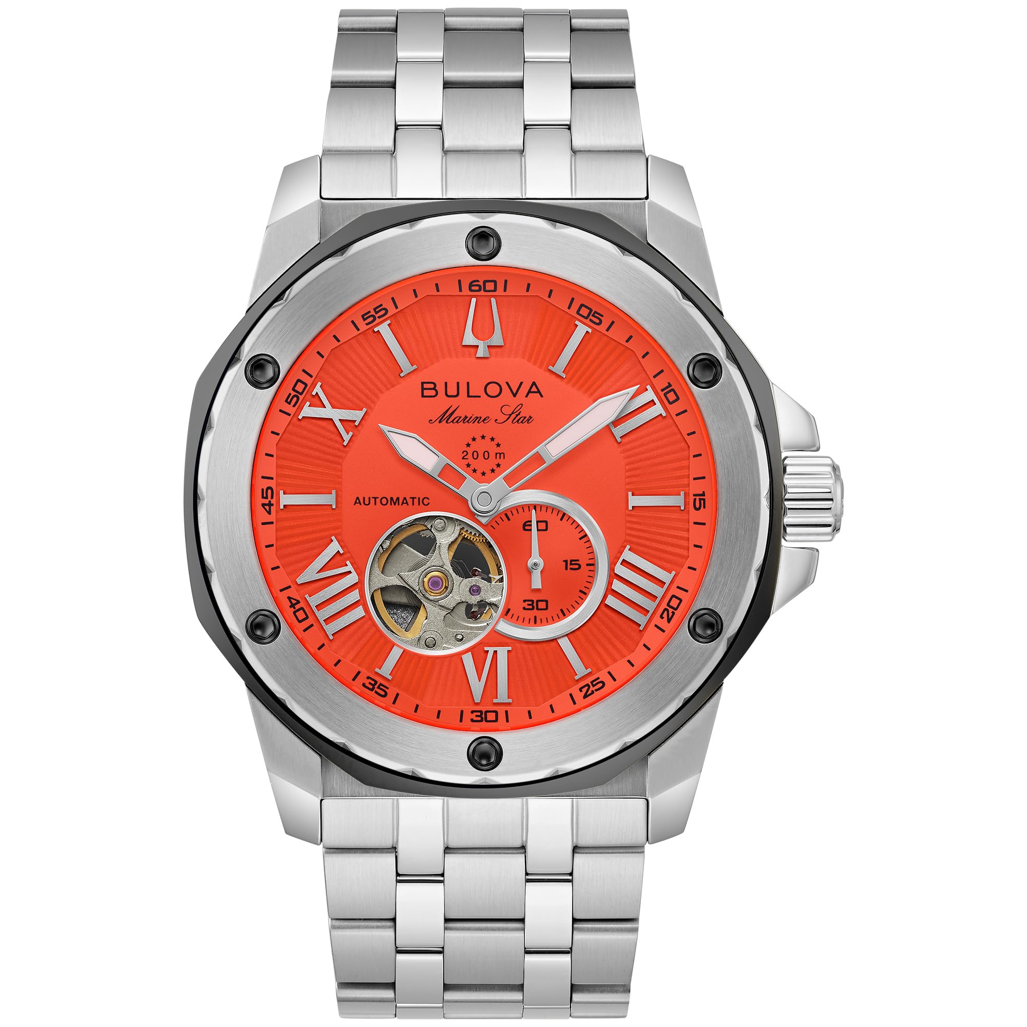 Amazon.com: Bulova Men's Automatic Marine Star Series A, Silver