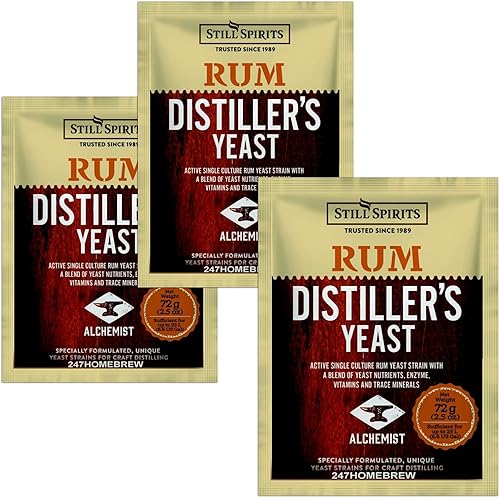 3 rones de levadura Still Spirits Distiller's con amiloglucosidasa, 2.54 oz