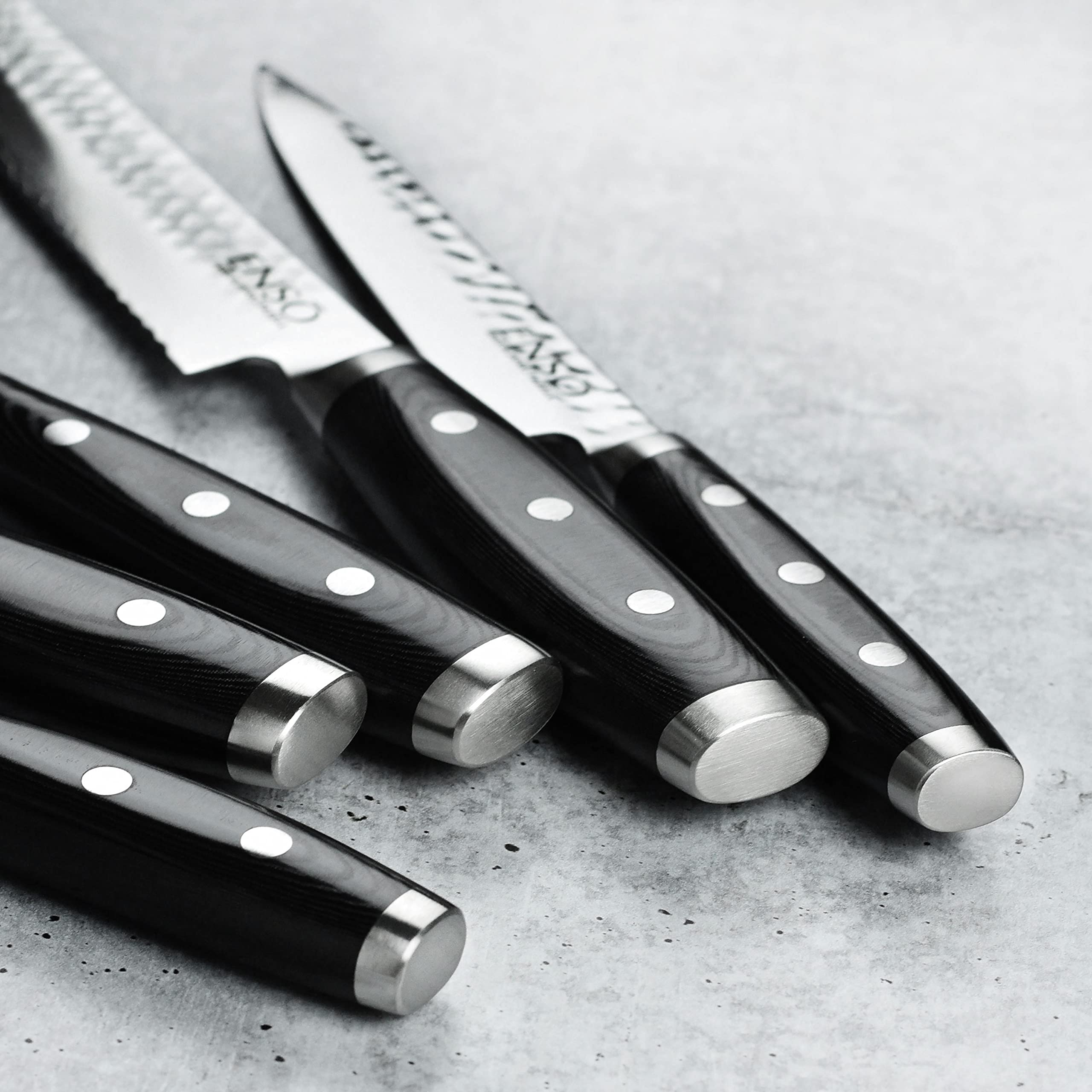 Enso Knife Set Made in Japan HD Series VG10 Hammered Damascus