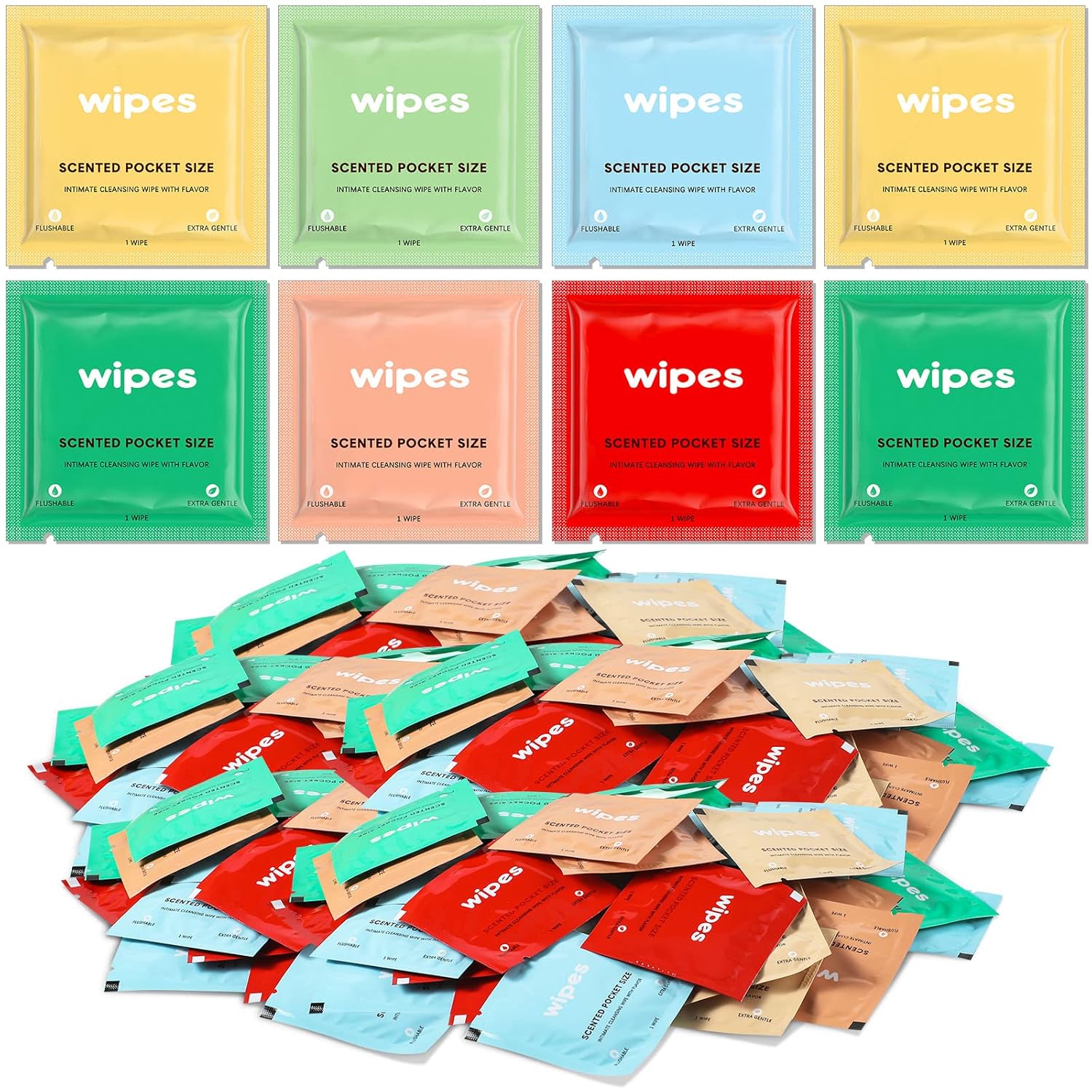 480 Pack Individually Wrapped Wipes for Women Feminine