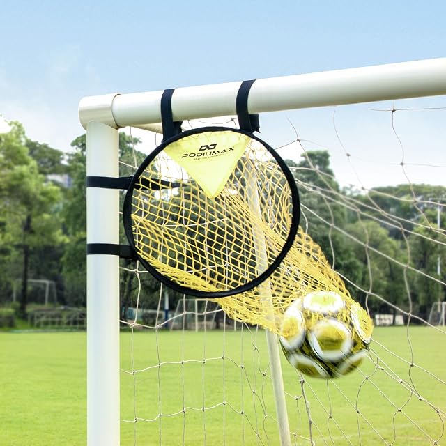 PodiuMax Top Bins Football Target Goal, Easy to Attach and Detach to The Goal, Set of 2, for Shooting Accuracy Training