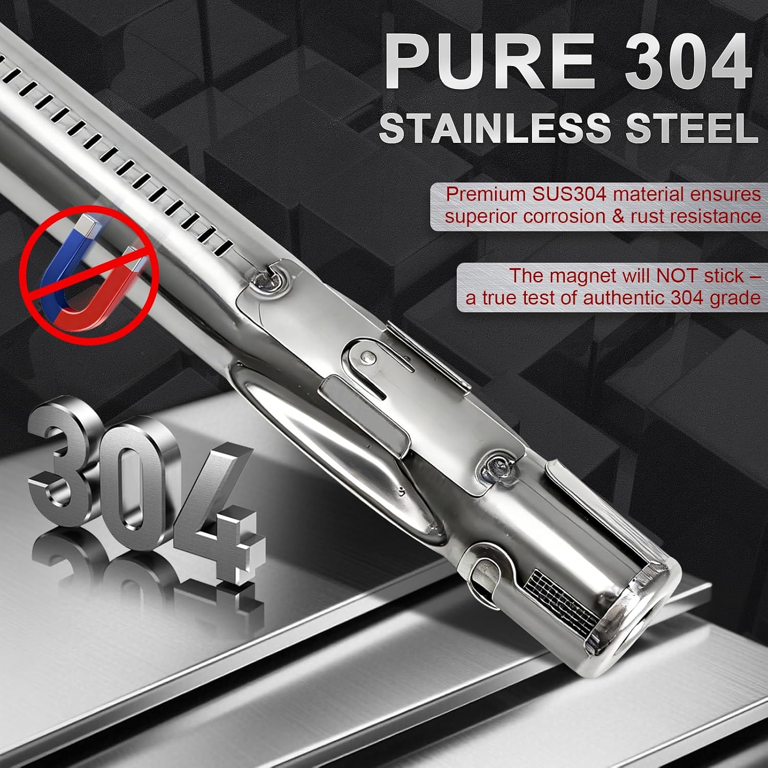62752 Burner Tubes for Weber Genesis 300 Series(2011-2016) Genesis E330 E310 S310 S330 EP330 S320 E320 EP-310 EP-320 CEP330 Grill Parts with Front Control Knob, 4Pcs 304 Stainless Steel 19 1/2"