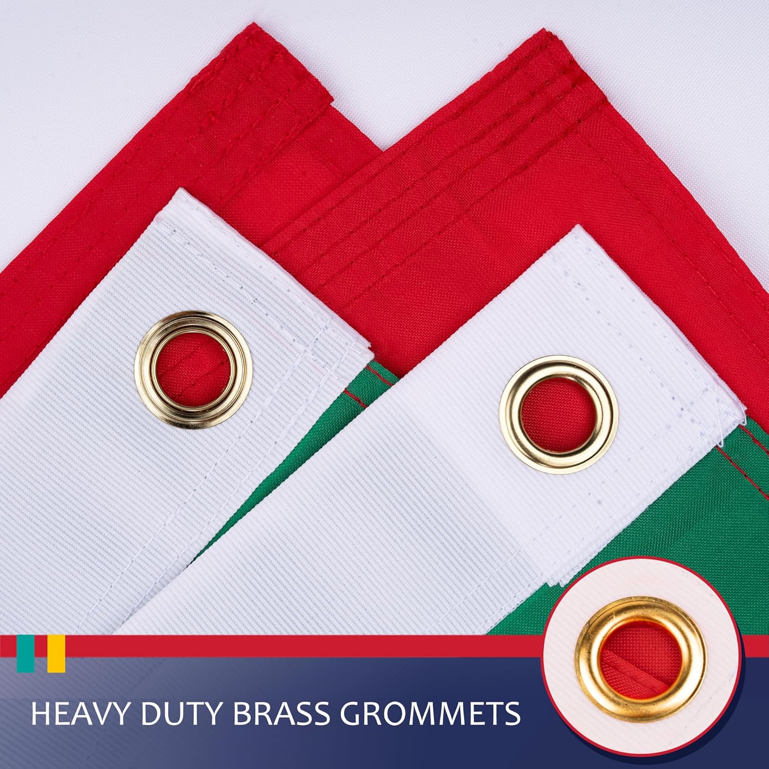 Italy Flag 3x5 Feet for Outside - Heavy Duty Nylon, Sewn Stripes, Fade Proof, Longest Lasting - Italian National Flag 3 X 5 FT with Brass Grommets Party Festival Indoor and Outdoor Decor - Image 2