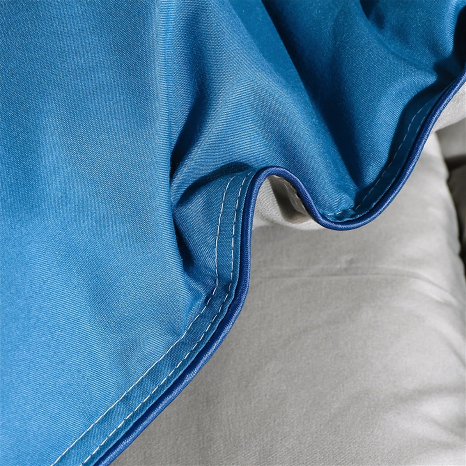 Edredón Nórdico De Plumas Edredón Cama Todas Estaciones, Relleno Pluma Y Plumón De Ganso Desde Latitudes Altas, Ligero Y Suave, 100% Algodón, Lavar A Maquina, 240x220cm (Blue+Gray,220*240 cm 5kg)