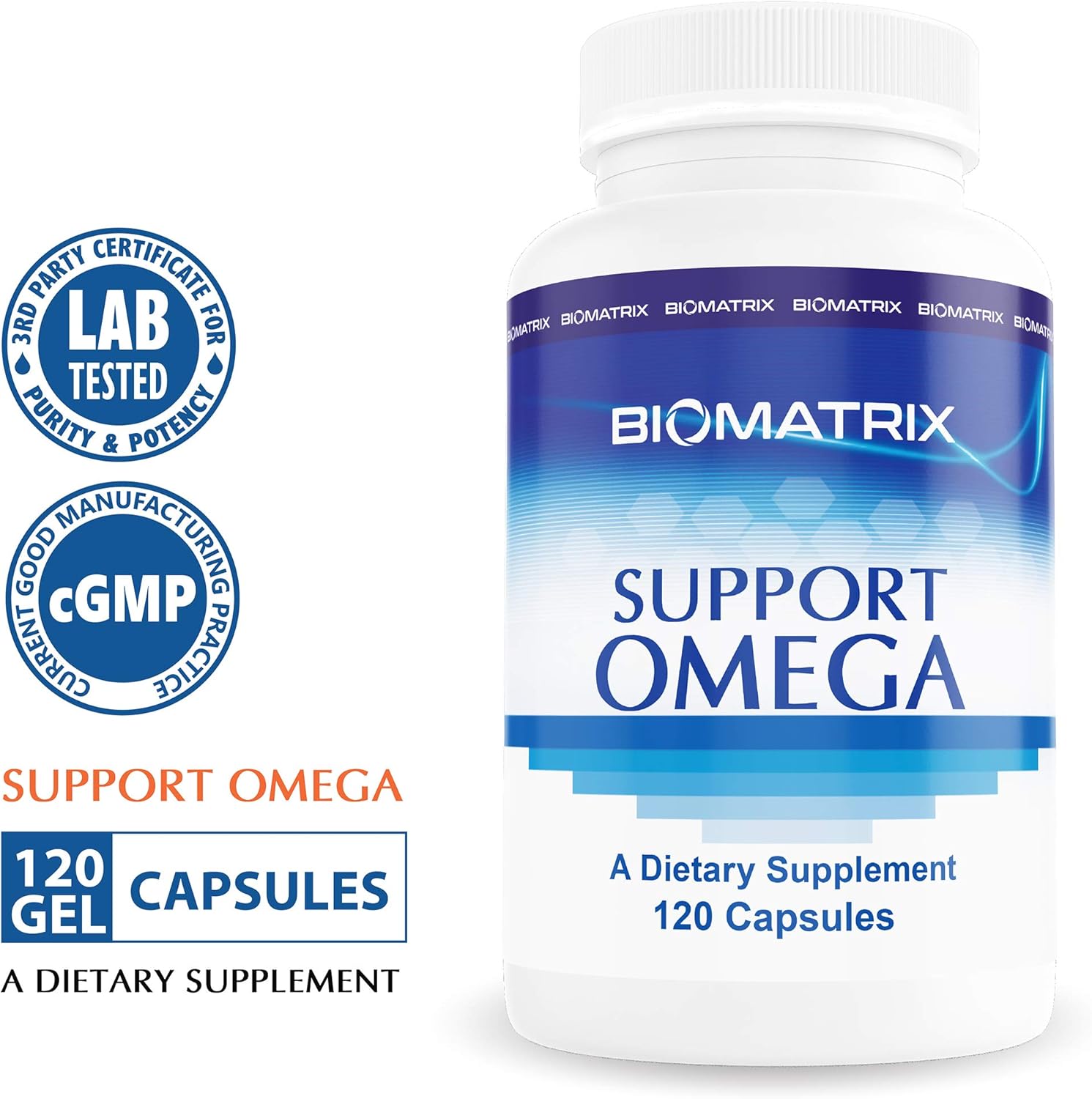 Support Omega (120 Gel Capsules) Omega 3 Fish Oil Supplement - Cardiovascular, Musculoskeletal Support : Health & Household