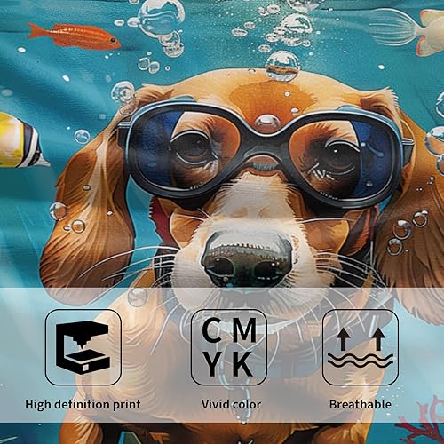 Miniatura 3 de Giwawa Juego de 2 toallas de mano decorativas con diseño floral de amapola azul y amarilla, diseño de hojas botánicas, para primavera, verano, para