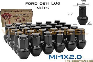 24 Pc Ford M14x2.0 Thread Pitch Black OEM Factory Style Replacement Lug Nuts Fits 2004 2005 2006 2007 2008 2009 2010 2011 2012 2013 2014 Expedition F-150 Raptor - coolthings.us