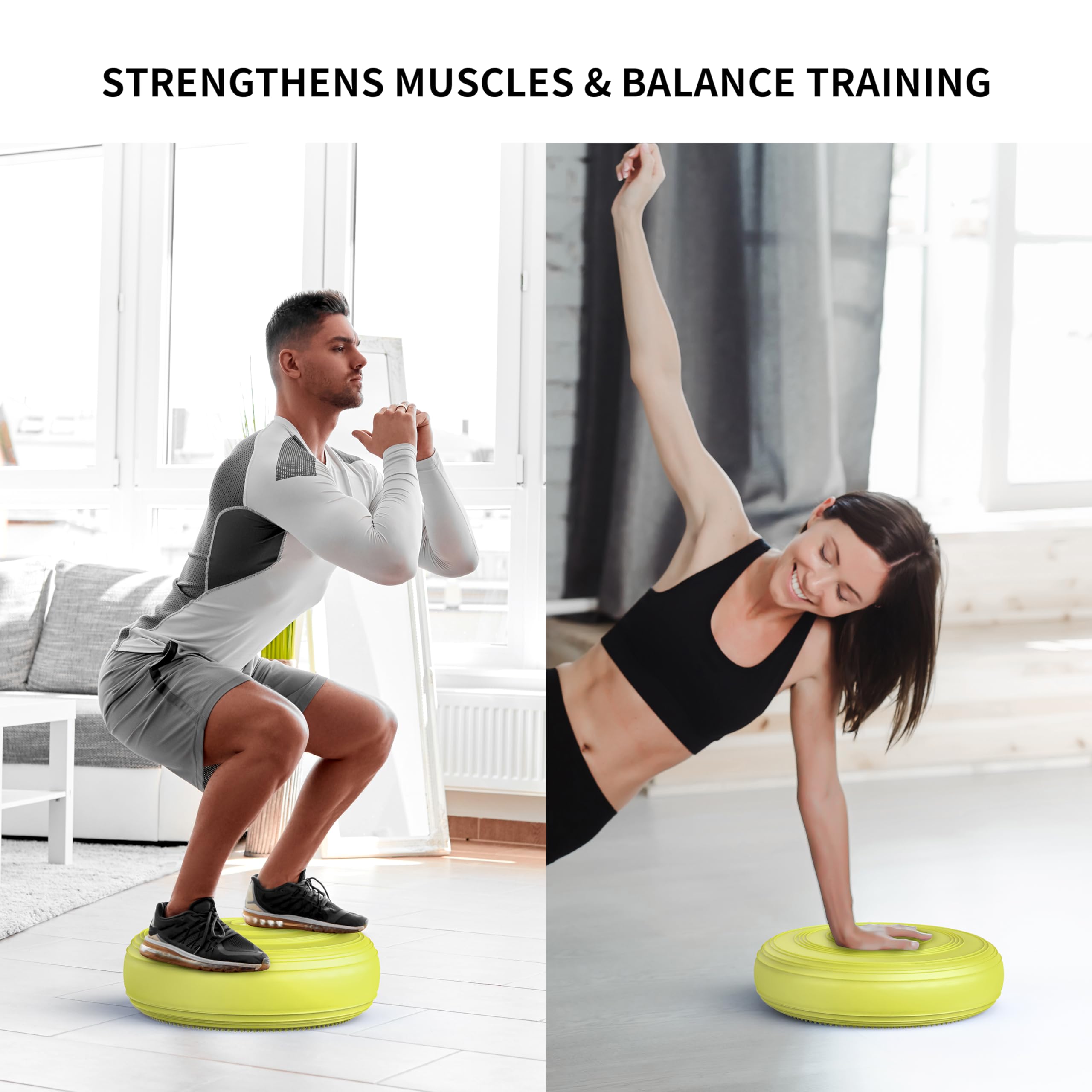 PROIRON Cuscino Propriocettivo, Pedana Propriocettiva, Medusa Propriocettiva, Tavoletta Propriocettiva Gonfiabile per Equilibrio Include Pompa per Allenamento di Schiena Palestra in Casa