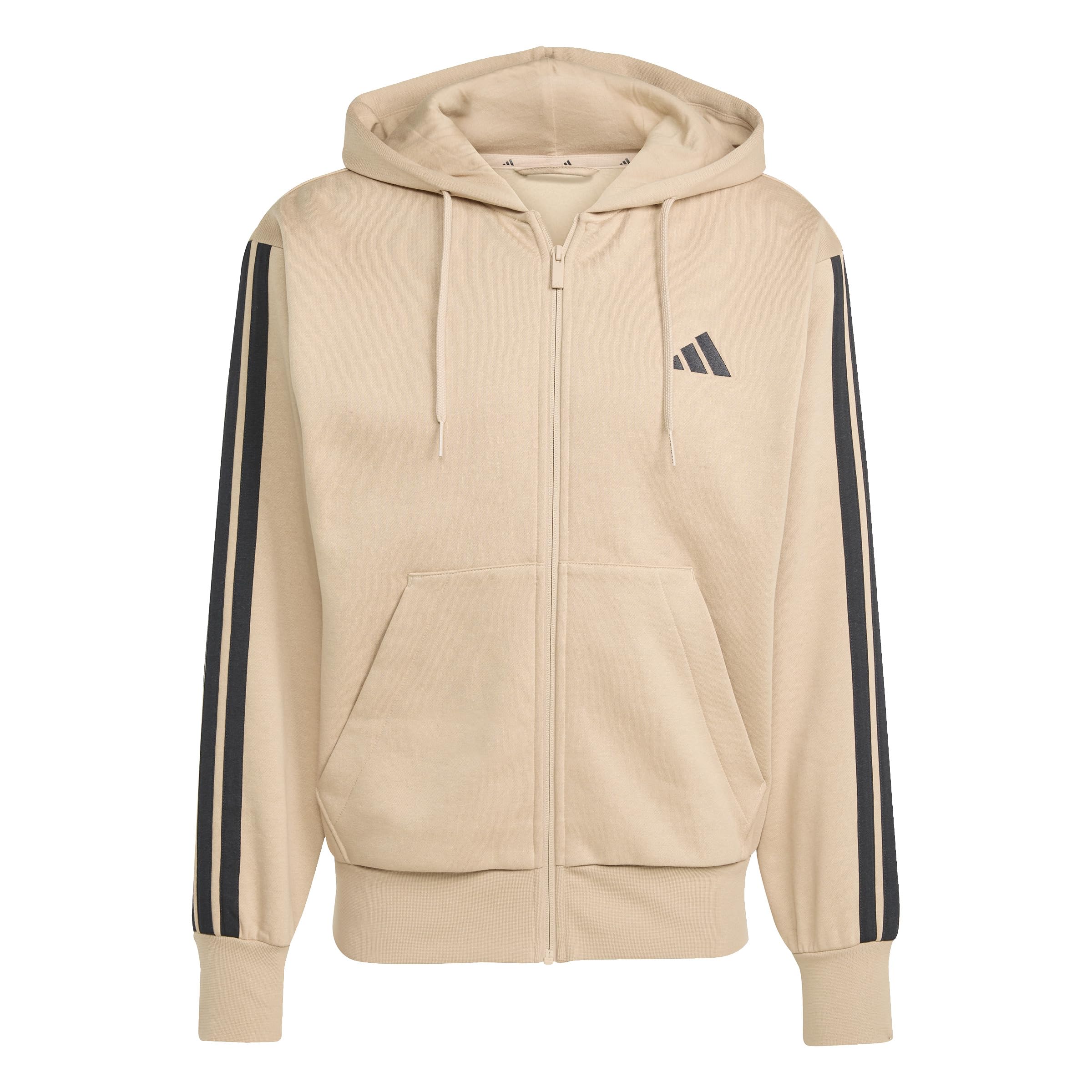 adidas Herren Essential Three Stripes Fleece Zipper Hoodie