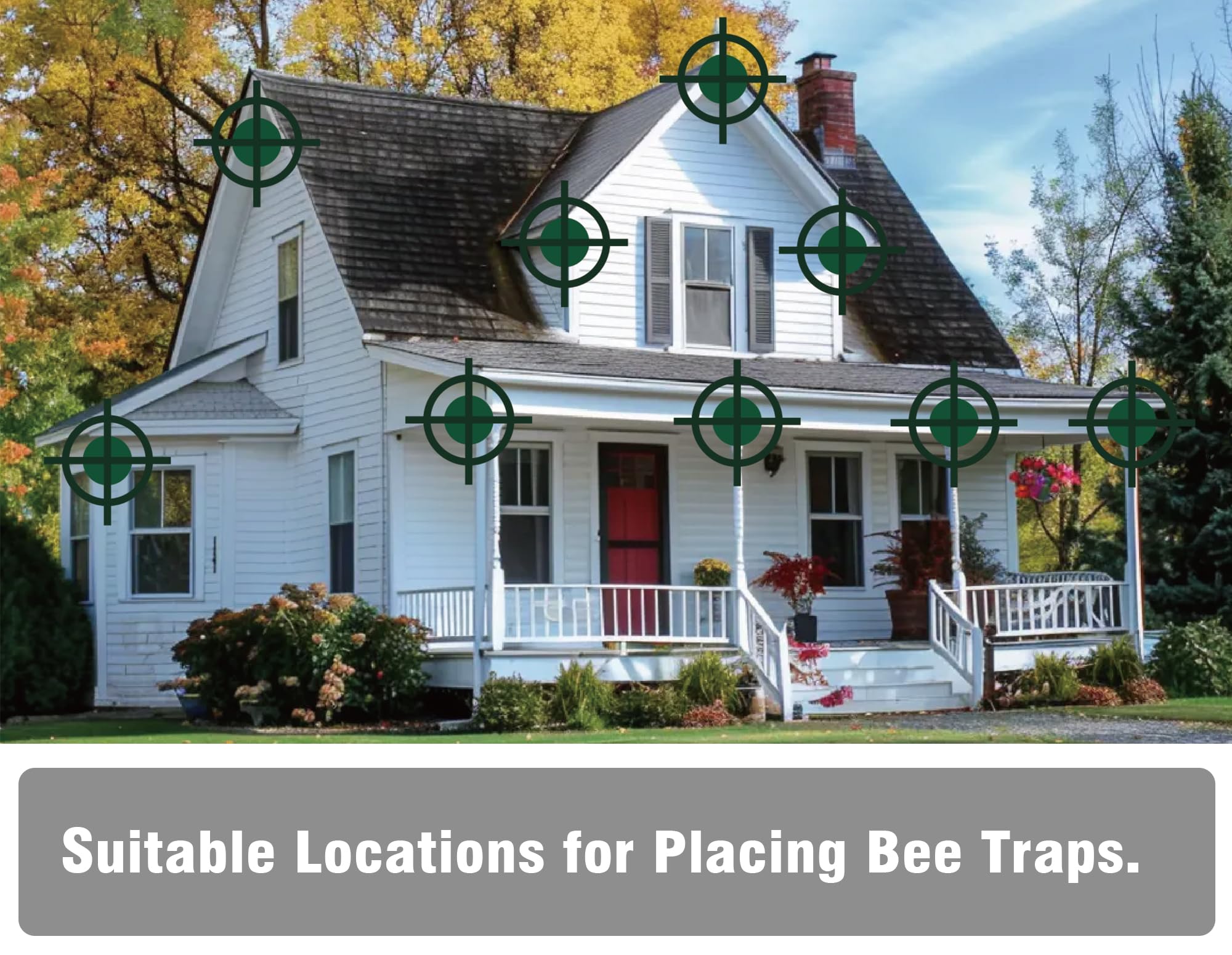 1 PCS Wood Carpenter Bee Trap for Outside - Best Bee Trap - Nature Hanging Carpenter Bee Traps Plastic Jar Outdoor - Insect Traps - 2