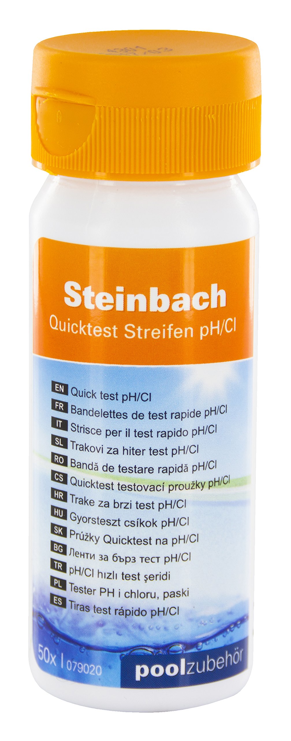 Steinbach 079020 Quicktest strips for PH- value and free chlorine, Pack of 50