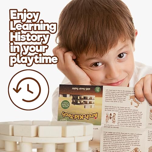 Miniatura 10 de Taksa Toys Juguetes educativos apilables de cúpula griega antigua, bloques de construcción apilables para niños de 7, 8, 9 y 10 años, kit