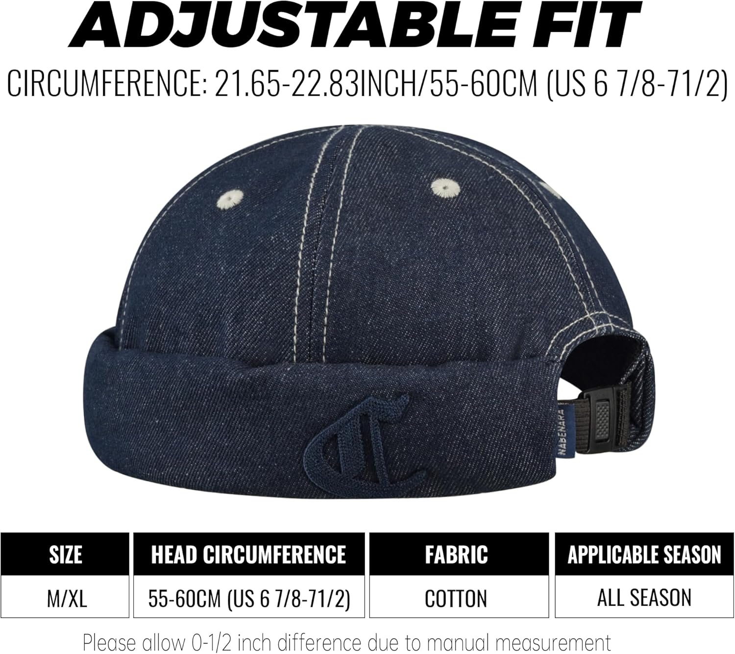 Clakllie Warm Brimless Hat Knitted Skull Cap Docker Hat Soft Beanie Worker Hat Rolled Cuff Sailor Fisherman Leon Hat - Image 4