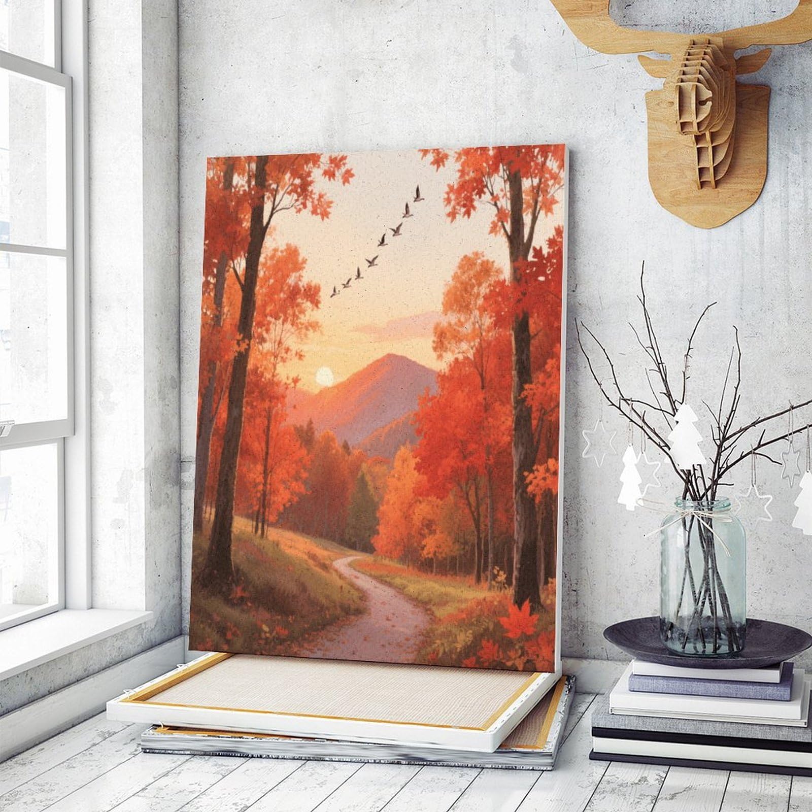 KOAYUBFC Malen-nach-Zahlen-Set für Erwachsene, Anfänger, Erwachsene, Malen-nach-Zahlen-Kits auf Leinwand, Acryl-Ölfarben, Gemälde mit Pinseln als Geschenk, Wanddekoration für Zuhause, Wanddekoration
