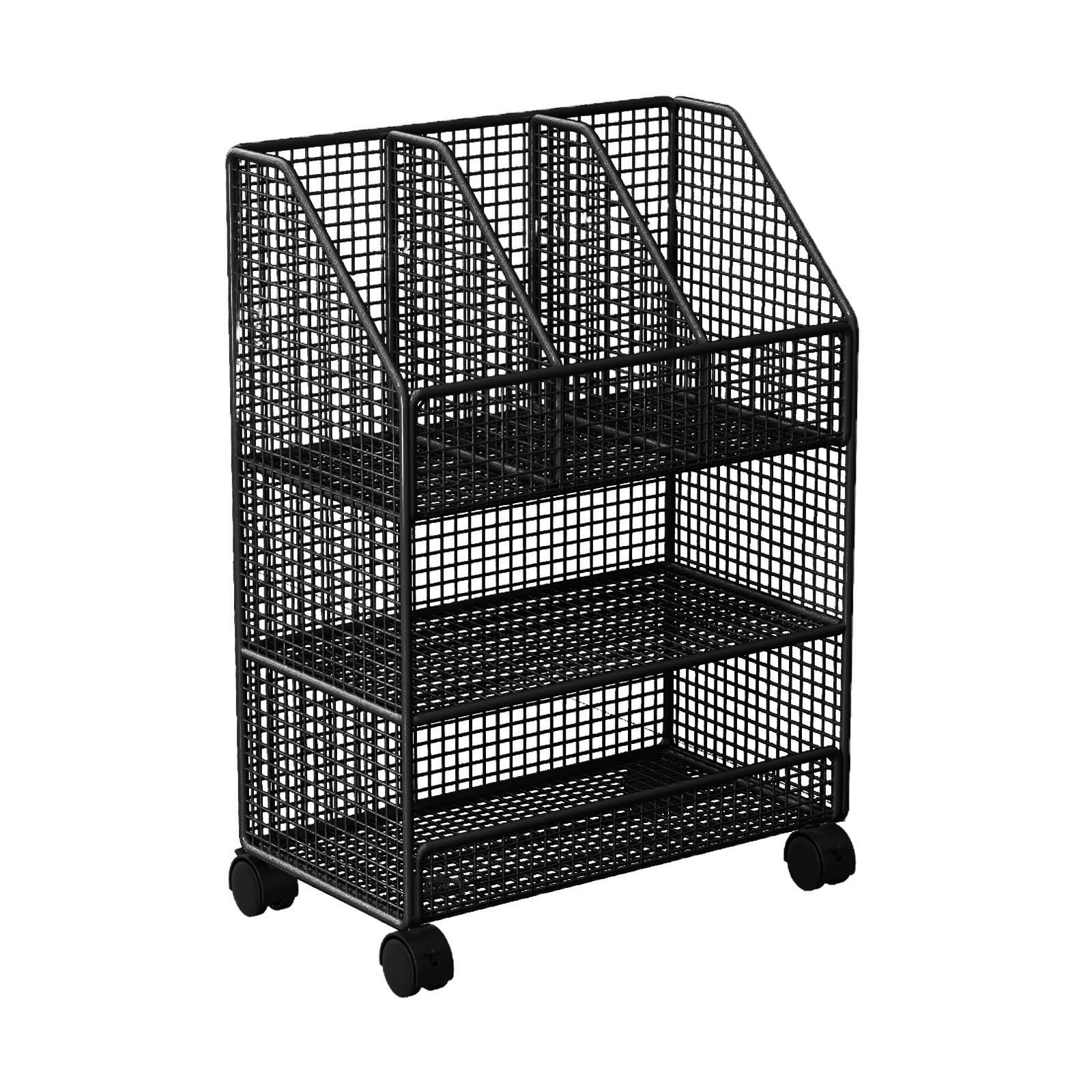 YWLUUOO Spacious Rolling Storage Solution with Multi Layers Suitable for Homeowners, Students, and Small Living Area Sturdy Storage Solution