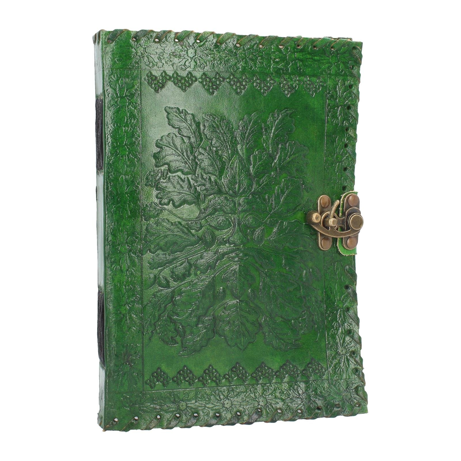 Nemesis Now Greenman Leder-Tagebuch mit Schloss, 28 cm, Grün