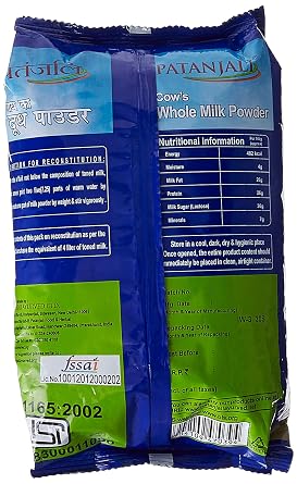 Patanjali Cow's Whole Milk Powder 100% Pure 500gm
