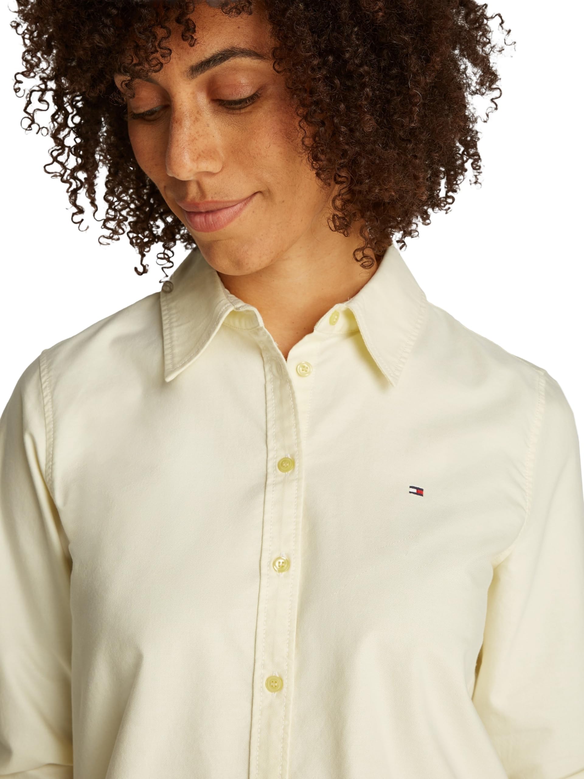 Tommy Hilfiger Women's Oxford Relaxed Fit Shirt Ww0ww46111 Oxford Relaxed FIT Shirt WW0WW46111 (Pack of 1)