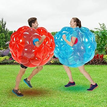 Sumo balls for Kids,Inflatable Sumo balls Game,Giant Human Hamster Knocker Ball Body Zorb Ball for Child Outdoor Team Gaming Play for 6 ages+(2pcs 36inch / red+blue)