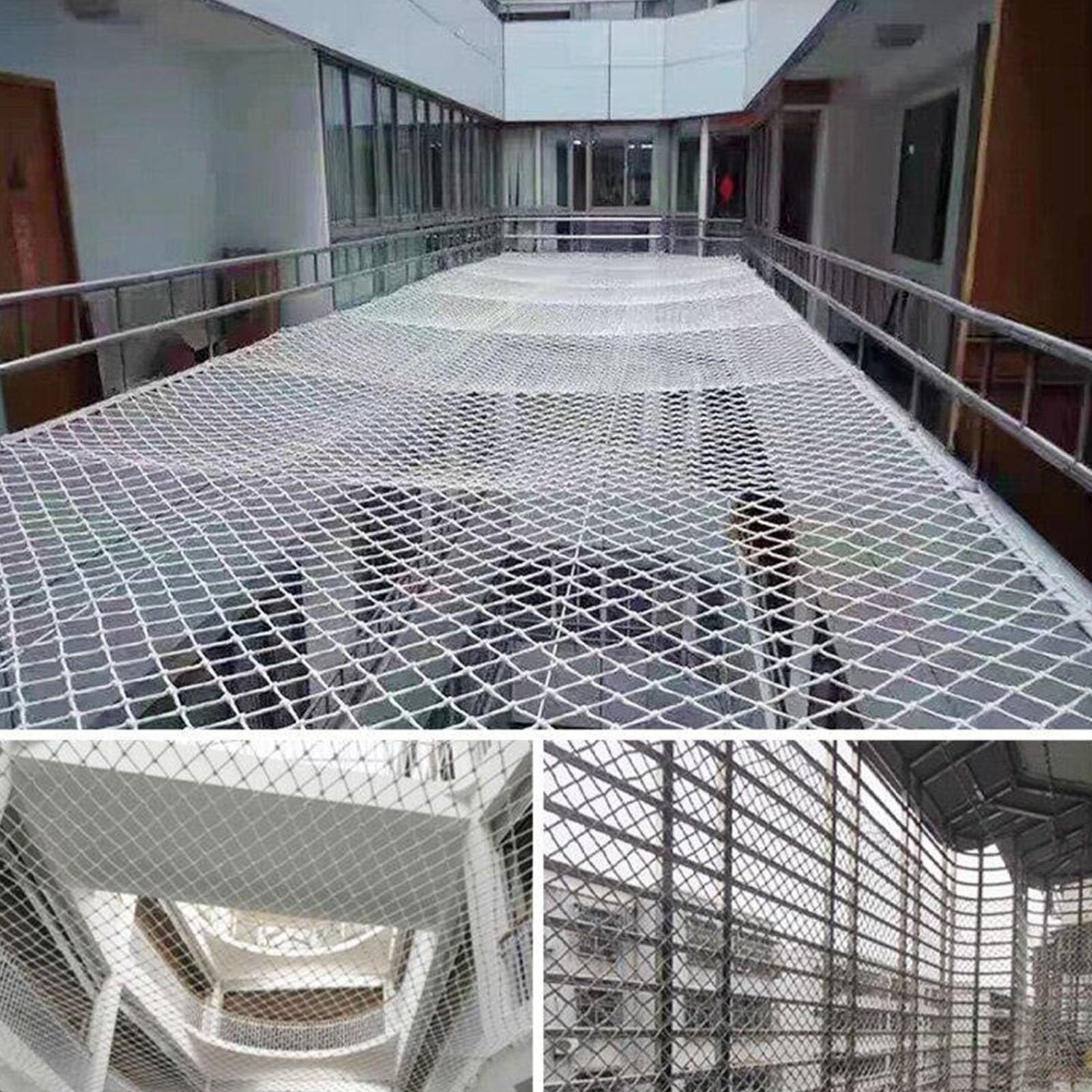 Malla para Gatos Trenzado de Múltiples Hilos Red Piscina Voley Red de Seguridad Obra Campos Fútbol Patios Escaleras | 1x6m/3.28x19.69ft