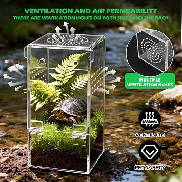 Spider Enclosure for Tarantulas 15 x 7.5 x 7.5 cm Tarantula Enclosure with Front Door Snails for Jumping Spider Praying Mantis Geckos Tree Frogs Beetles