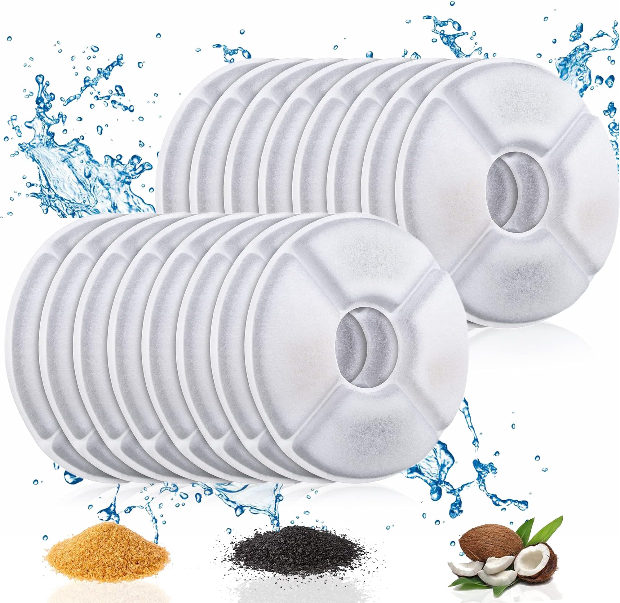 Intpro Cat Water Fountain Filter Replacement 16 Pack