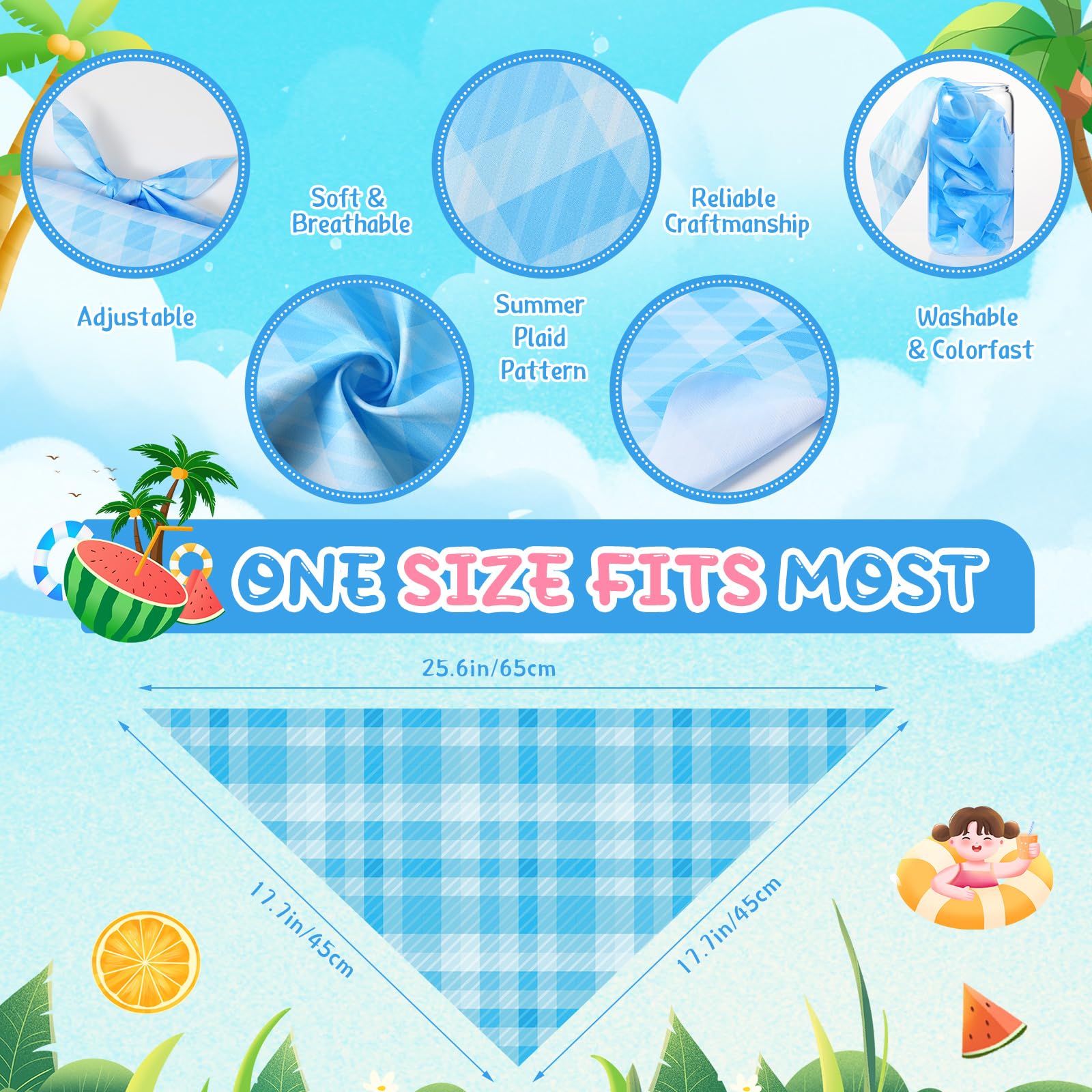 Pickmesh Lot de 150 bandanas à carreaux pour chien en vrac hiver printemps Pâques bandana réglable lavable pour animal domestique Fournitures de toilettage saisonnières pour chiens de petite et grande