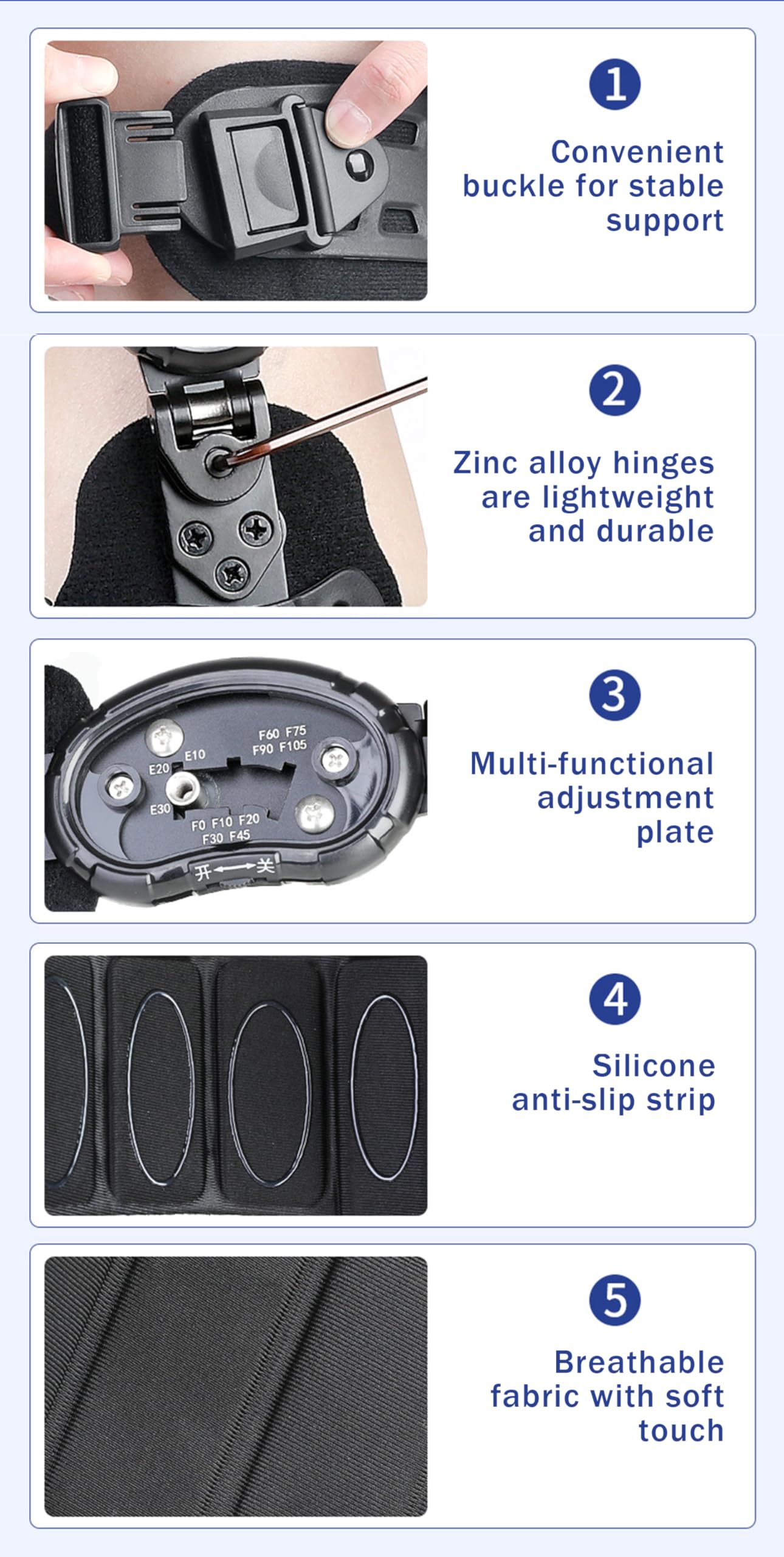 Soporte De Rodilla, Rodillera para Artrosis, Rodillera Unilateral Ajustable, Inmovilizador Y Estabilizador De Rodilla para Valgo Y Valgo De Rodilla, Desgarro De Menisco Y,Right