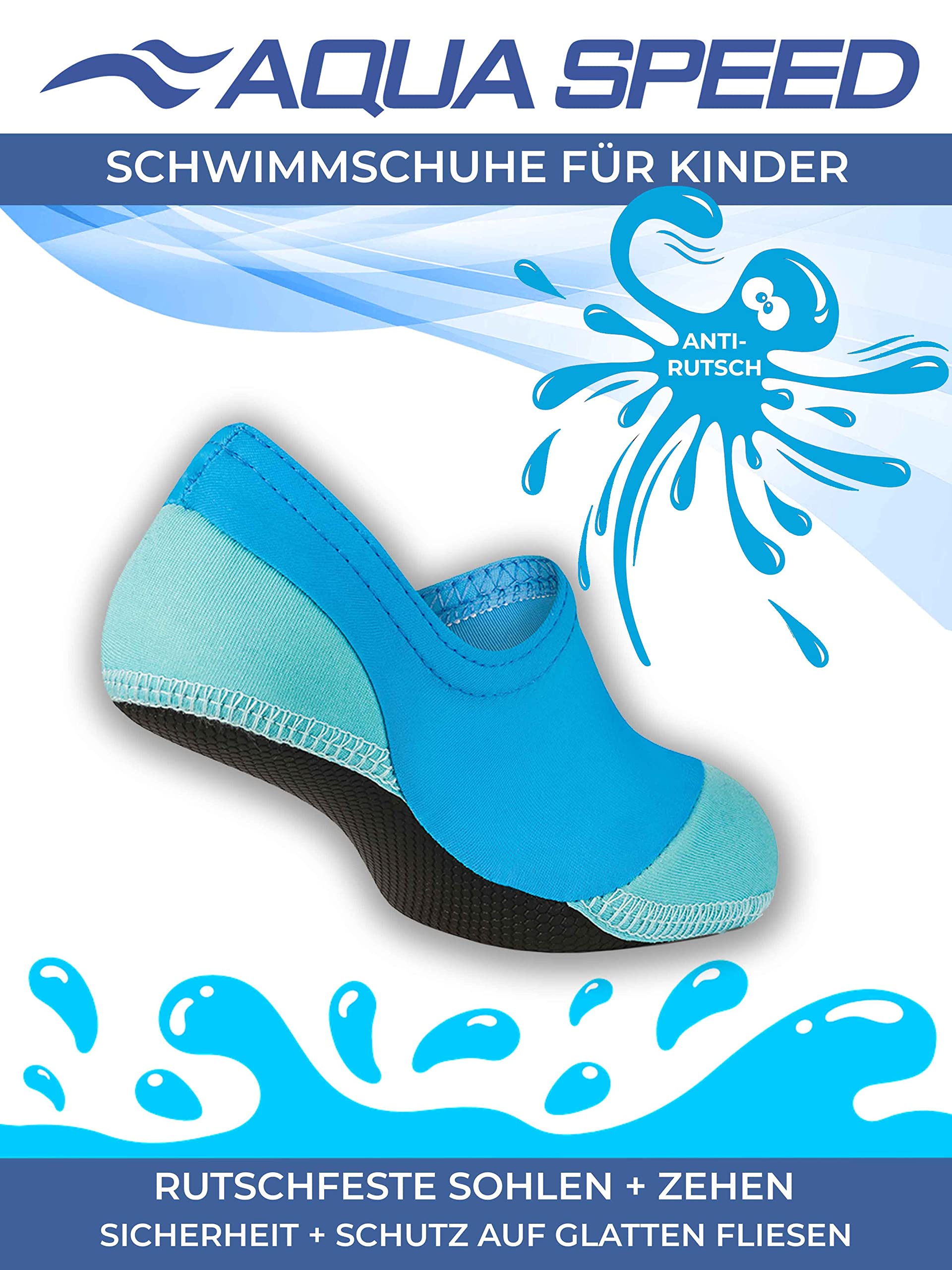 Calcetines de Neopreno Aqua Speed Neo para Niños con Suela Antideslizante
