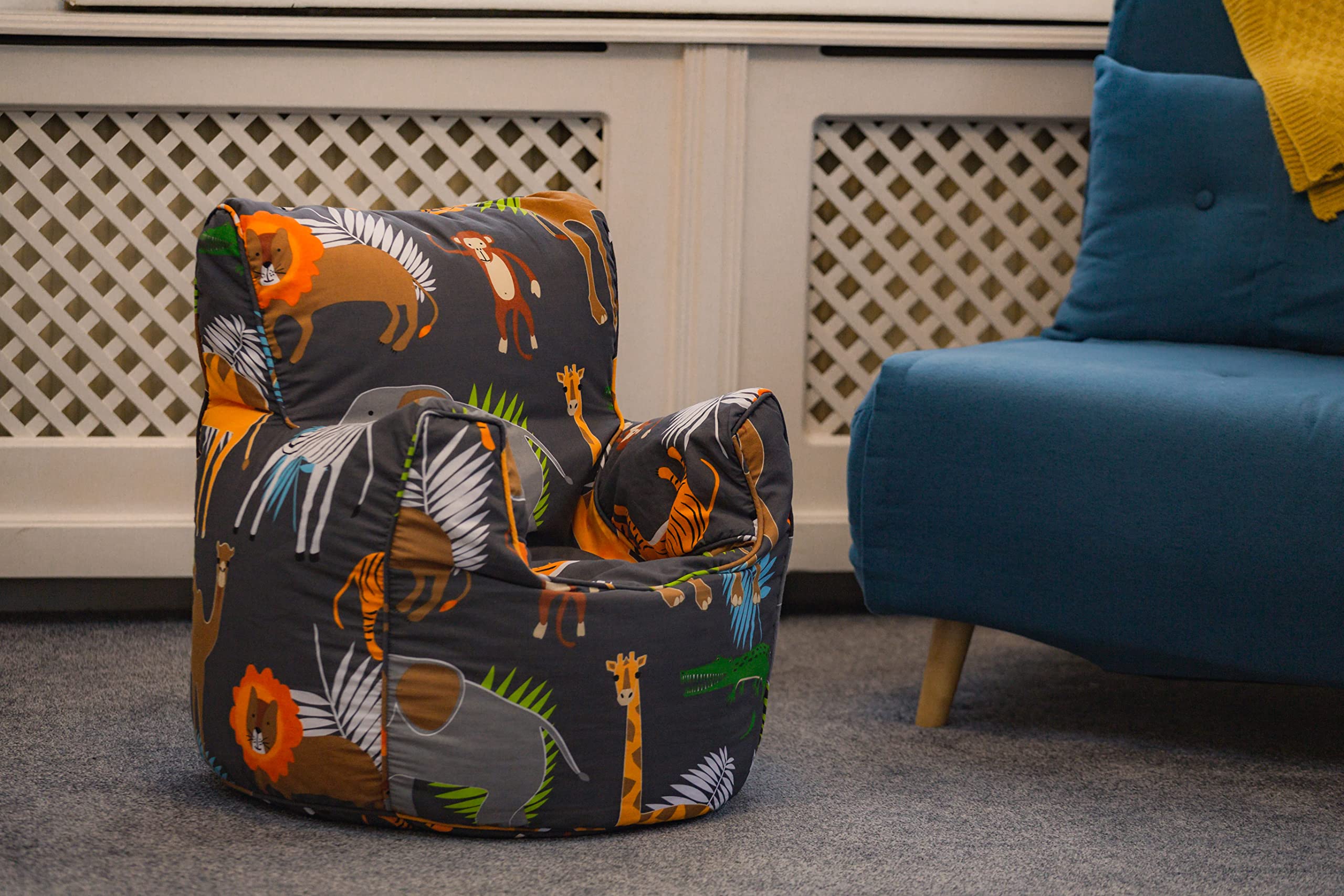 Poltrona Beanbag Per Bambini - Morbida, Ergonomica, Per Stanza Giochi, Design Africa - Foto 10