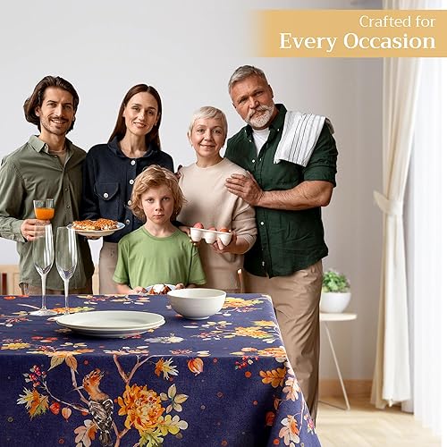 Miniatura 6 de Maison d' Hermine Mantel 100% algodón para mesas cuadradas de cocina, comedor, fiestas, bodas, Acción de GraciasNavidad (60 x 60 pulgadas),