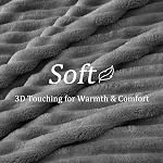 BEDELITE Fuzzy Décor de chambre pour lancer des couvertures - Soft Cozy Fluffy Fleece Plush Warm Blanket, Gris pour Canapé Canapé Bed, Chambre à coucher Décor de salon, Couverture, Cadeaux pour femmes Hommes Amis, 50"x60"