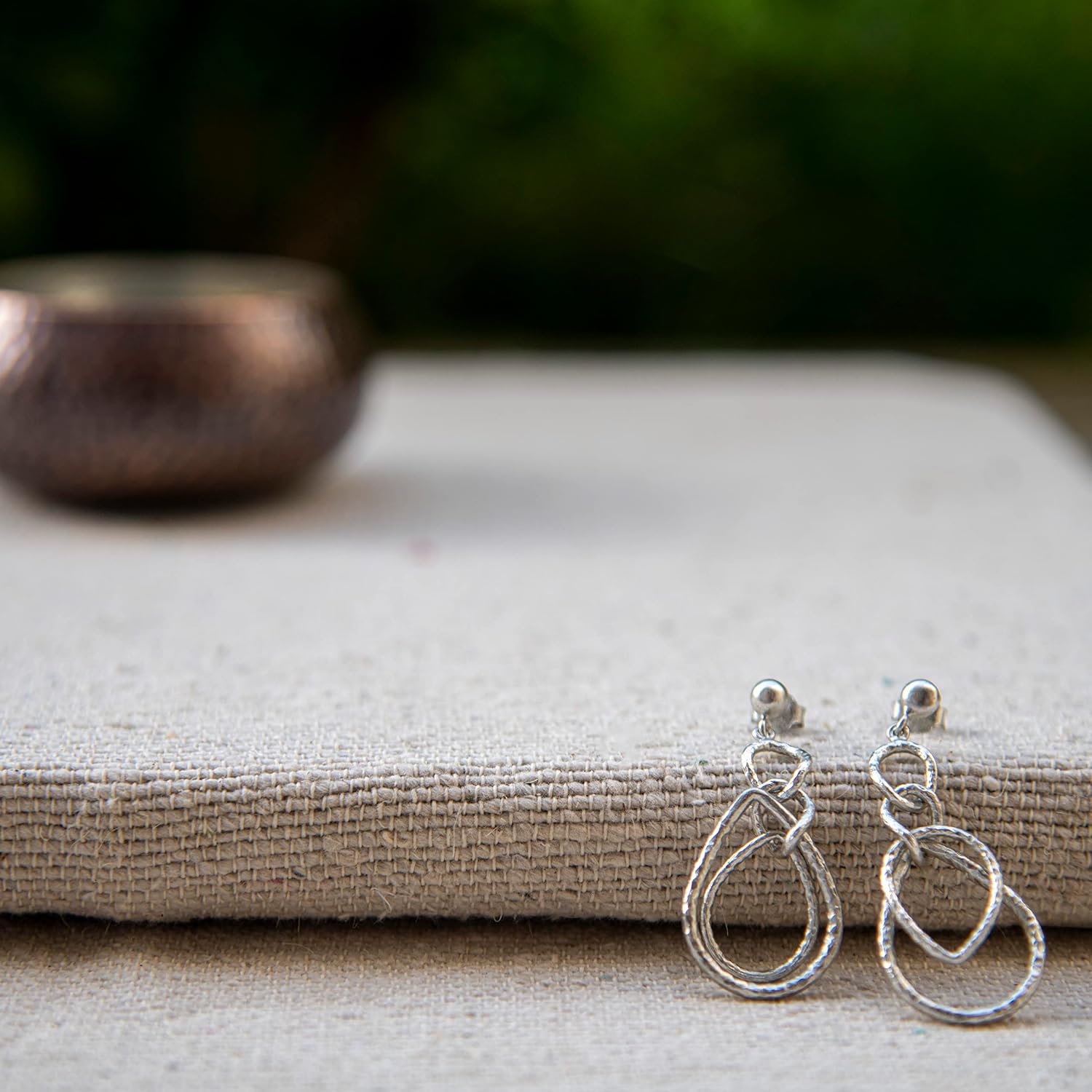 DeKulture Handcrafted Intertwined Oval 925 Sterling Silver Dangler Earring Jewelry For Women