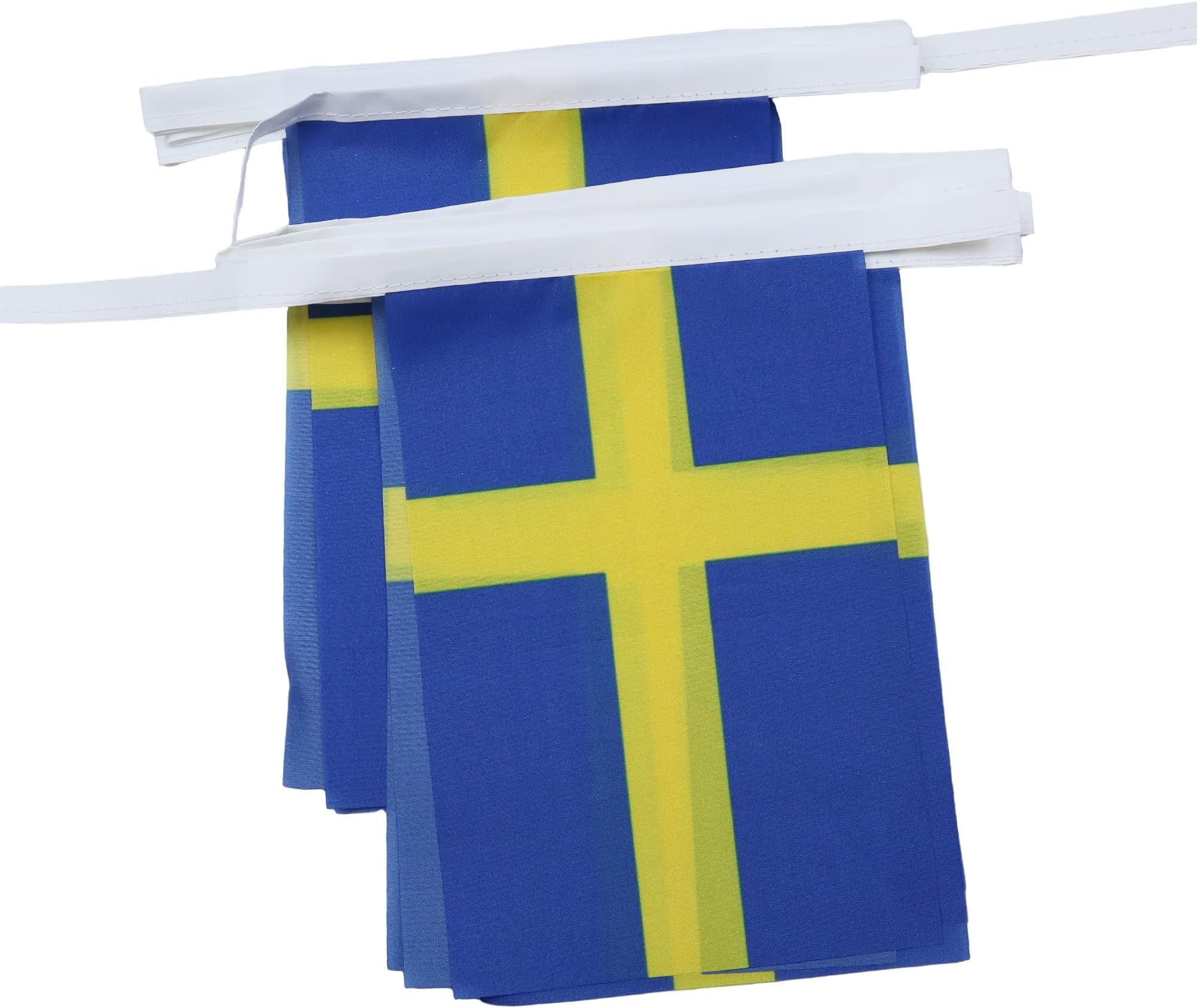 AZ FLAG Guirlande 20 Drapeaux Suède en Polyester, 21cm x 15cm