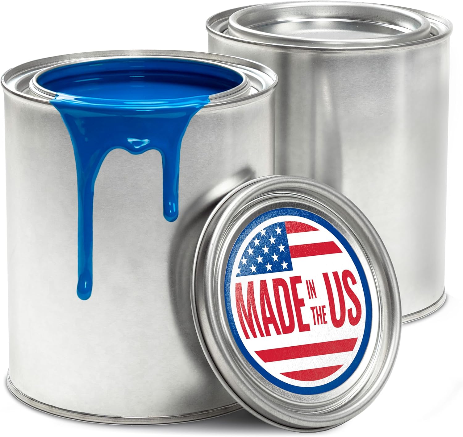 StockYourHome 1 Quart Empty Metal Paint Cans with Lids (2 Pack) - USA-Made for Storage, Crafts, Mixing & Touch-Ups