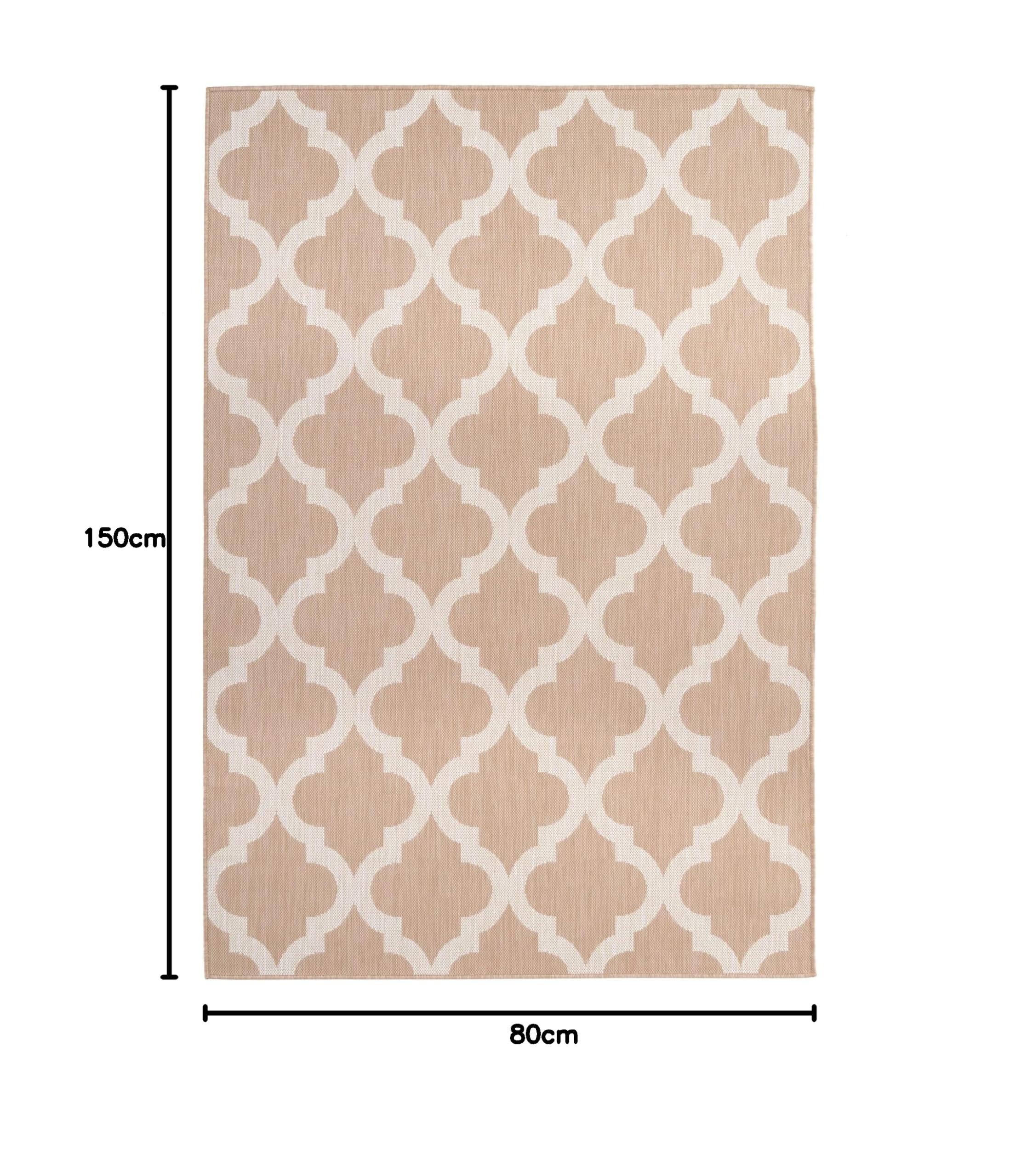 THE RUGS Outdoor Rug – Weather & UV Resistant Outdoor/Indoor Area Rugs - Durable Rugs for Patio, Deck, Garden, Kitchen, Bathroom or Living Room - Beige, 80 x 150 cm — view 2