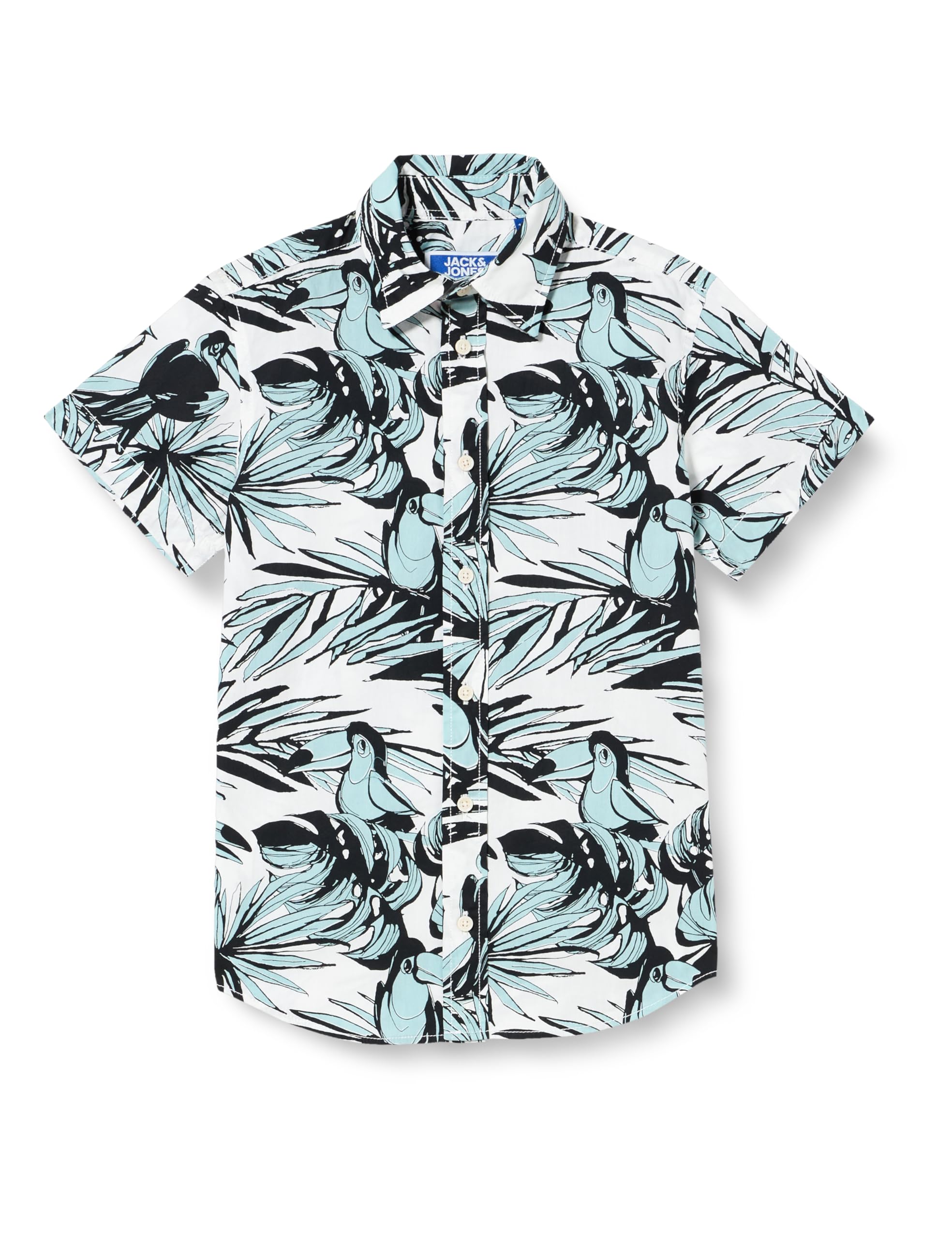 JACK&JONES JUNIOR Jorjoshua Aruba AOP Shirt SS Jnr Camisa de Manga Corta para Niños