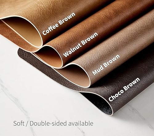 Miniatura 5 de RENMTURE Juego de 4 manteles individuales de piel sintética con tapete de 4 tazas, lavables, para cocina, mesa de comedor, restaurante, cafetería