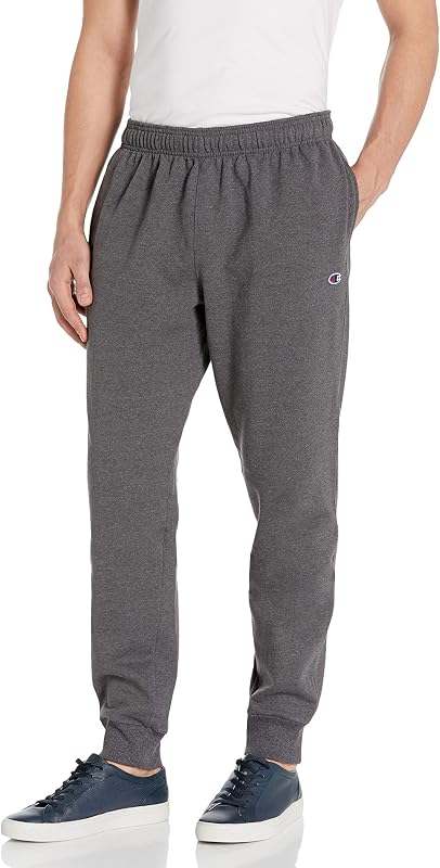 Champion Pantalones deportivos de forro polar para hombre, ajuste estándar, forro polar de peso medio, disponible en regular y grande y alto