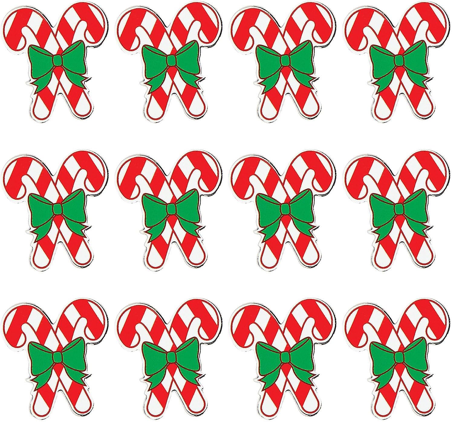 Bulk 144 Pieces Christmas Candy Cane Pins