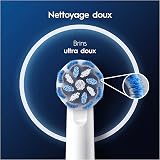 Oral-B Brossettes de Rechange Sensitive Clean, lot de 8, Blanches – Recharges Brosse à Dents Électrique Pro avec des Brins Ultra Doux pour les Gencives Saines, Emballage en Carton - 4
