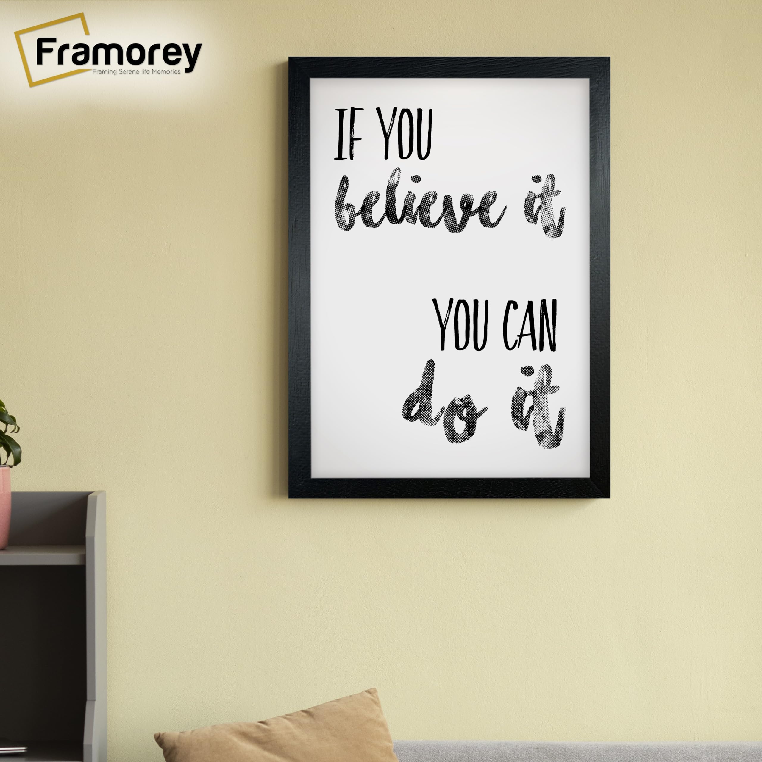 FRAMOREY 60x40cm Black Photo Frame, 400x600mm Solid Wood Picture Frame with Shatterproof Perspex, Poster Frame Real Wood - Image 3