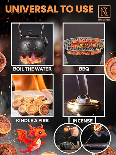 Miniatura 5 de 30 tabletas de carbón para incienso, carbón de narguile de narguile para cachimba, tabletas de carbón ligero rápido, discos de carbón de incienso de