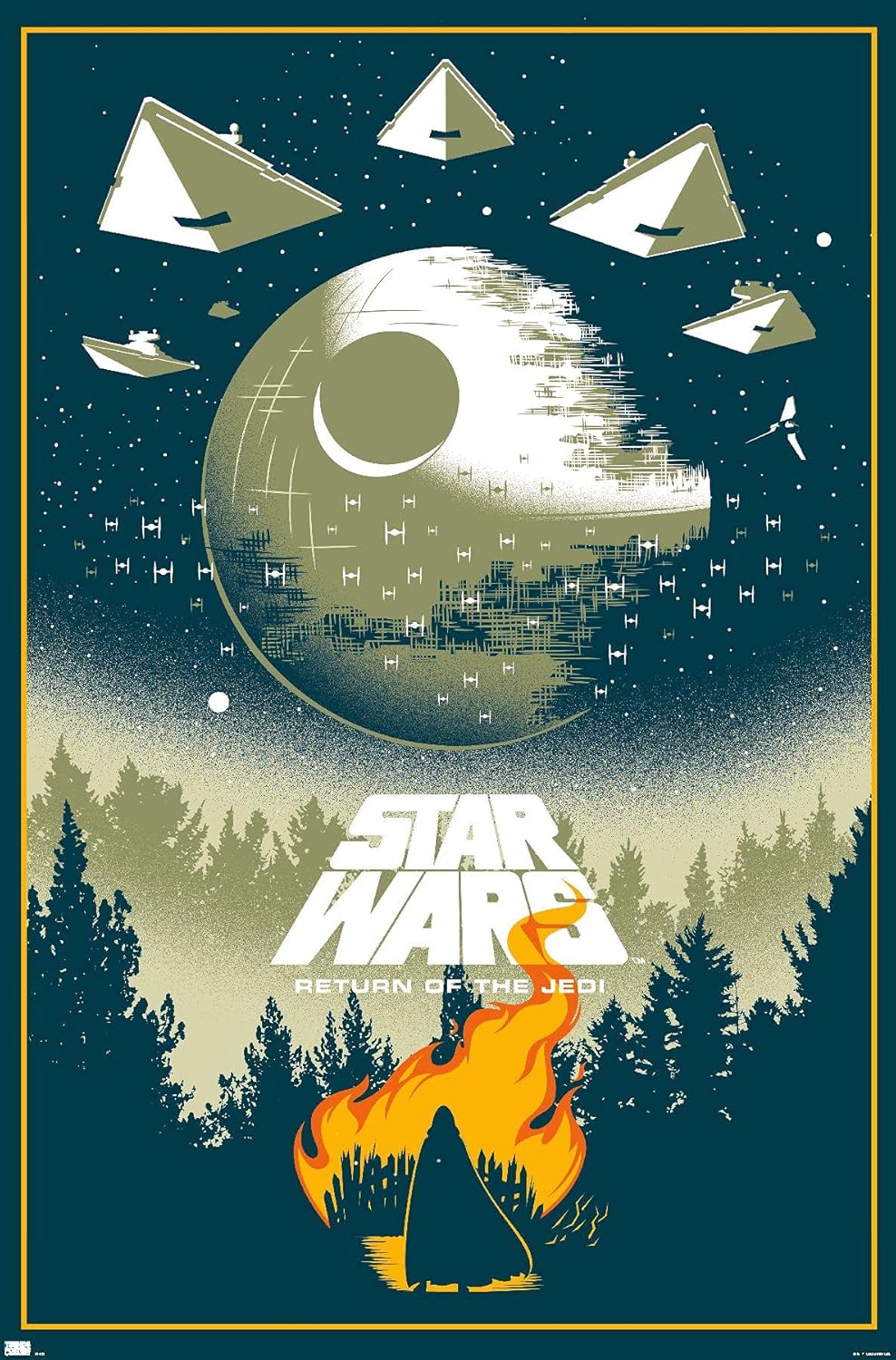 Star Wars: Return of the Jedi - Funeral Wall Poster, 34L" x 22.4W", Premium Unframed Version